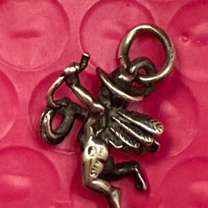 Sterling Silver Angel Charm Pendant vintage